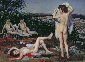 Neljä alaston poikaa, tutkimus "Kristuksen ilmestyminen kansan edessä", 1840-50